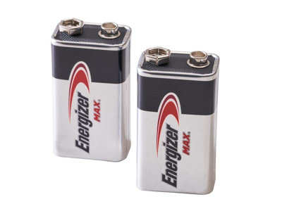 Energizer Max 9V Alkaline Batteries Pack of 2 - Long Lasting Power