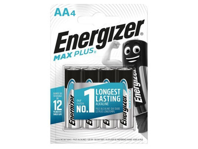 Energizer MAX PLUS AA Alkaline Batteries - 4 Pack for Reliable Long-Lasting Power