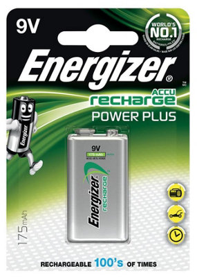 ENERGIZER - NiMH Rechargeable 9V PP3 Battery 175mAh Single Pack