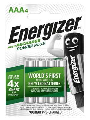 Energizer S10261 Recharge Universal AAA Batteries 700 mAh (Pack 4