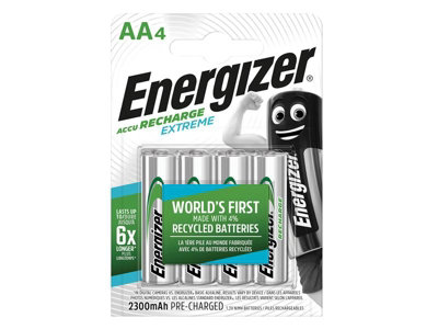 Energizer S10262 Recharge Extreme AA Batteries 2300 mAh (Pack 4) ENGRCAA2300