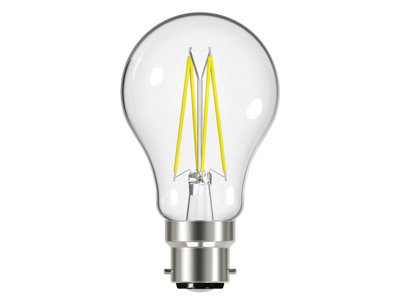 Energizer S12862 LED BC (B22) GLS Filament Non-Dimmable Bulb, Warm White 470 lm 4W ENGS12862