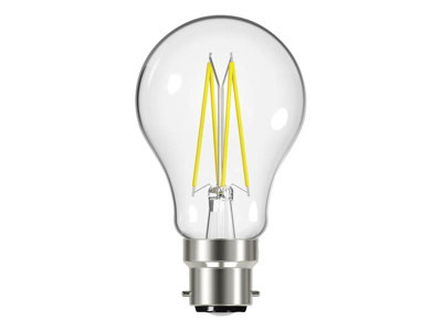 Energizer S12864 LED BC (B22) GLS Filament Non-Dimmable Bulb, Warm White 806 lm 6.7W ENGS12864