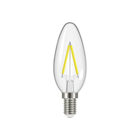 Energizer S12869 LED SES (E14) Candle Filament Non-Dimmable Bulb, Warm White 470 lm 4W ENGS12869