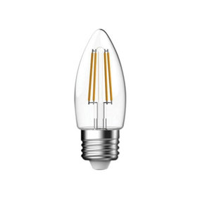Energizer S12870 LED ES (E27) Candle Filament Non-Dimmable Bulb, Warm White 470 lm 4W ENGS12870