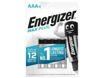 Energizer S13459 MAX PLUS AAA Alkaline Batteries (Pack 4) ENGMAXPAAA4