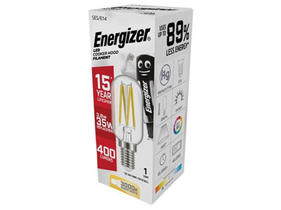 Energizer S13563 LED SES (E14) Cooker Hood Filament Bulb, Warm White 420 lm 3.8W ENGS13563