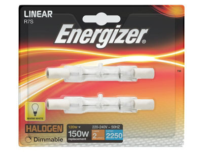 Energizer S5160 Halogen R7S 78mm Eco Linear Dimmable Bulb, 2250 lm 120W (Pack 2) ENGS5160