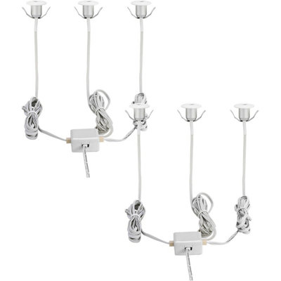 Energy Efficient 1W LED Recessed Ceiling Downlight - 2 Pack and 3 Pack Options