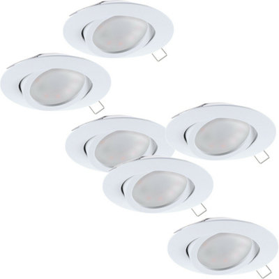 Energy Efficient 5W GU10 Round Ceiling Downlights - 2 Pack & 3 Pack Options