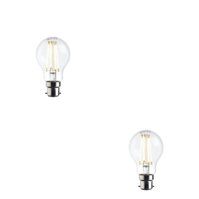 Energy-Efficient 7W Dimmable B22 GLS LED Light Bulbs - 2 Pack with Warm White 2700K and 806 Lumens