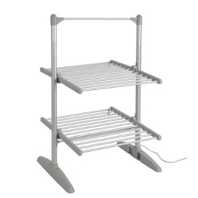 Energy Efficient Heated Electric Clothes Airer with Cover - 2 tier