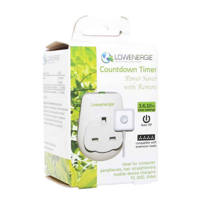 Energy Saving Countdown Timer Socket with remote 3, 6, 10 Hr