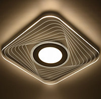 Energy Saving LED Ceiling Light, Square Acrylic Shade, Natural White (4000K), Non Dimmable
