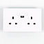 ENERJ Smart 13A, WiFi Double Socket with USB, App Remote Control from Anywhere.