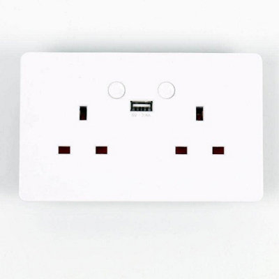 ENERJ Smart 13A, WiFi Double Socket with USB, App Remote Control from Anywhere.