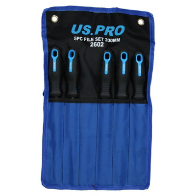 Engineers Metal File Set With Soft Rubber Handles 5pc AT793