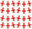 England Bunting St George Flag Bunting 20 Flags Approx 10m Long