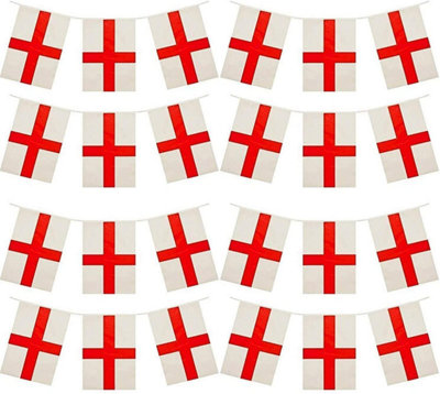 England Bunting St George Flag Bunting 20 Flags Approx 10m Long