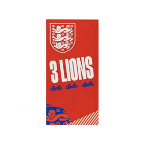 England FA Three Lions Towel Red/White/Blue (One Size)