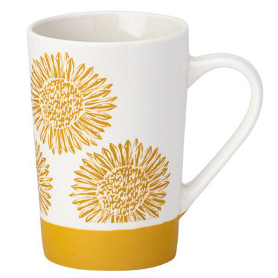 English Tableware Co. Artisan Flower Latte Mug - Yellow | DIY at B&Q