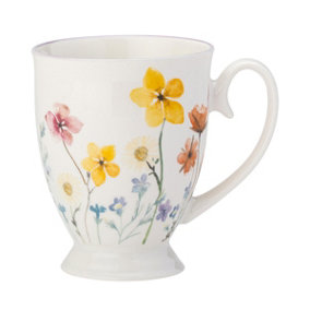 English Tableware Co. Pressed Flowers Royal Footed Mug