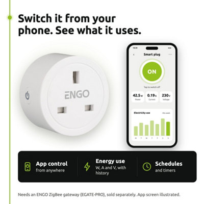 ENGO Controls ZigBee Smart Plug EPLUG-ZB-UK
