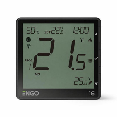 ENGO EONE-16B Smart Thermostat WiFi Programmable 16A Underfloor Heating ...
