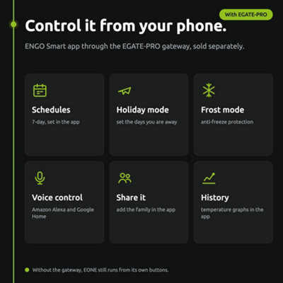 ENGO EONE-230W ZigBee Smart Thermostat Wired 230V White