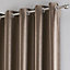 Enhanced Living Goodwood Bronze Thermal, Energy Saving, Dimout Eyelet Pair of Curtains with Wave Pattern 46 x 72 inch (117x183cm)