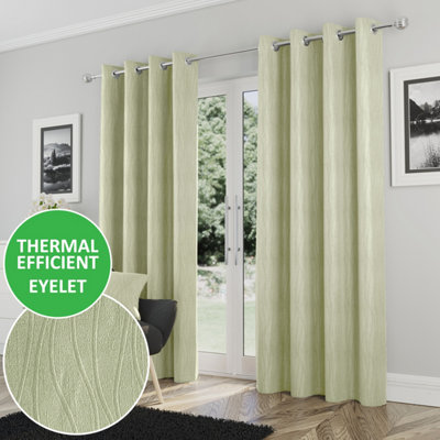 Enhanced Living Goodwood Green Thermal, Energy Saving, Dimout Eyelet ...