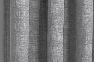 Enhanced Living Matrix Grey Silver 90 x 108 inch (229x274cm) Tape Top Thermal Noise reducing Dim Out Curtains