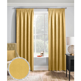 Enhanced Living Matrix Ochre 66 x 54 inch (168x137cm) Tape Top Thermal Noise reducing Dim Out Curtains