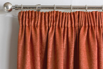 Enhanced Living Matrix Orange 66 x 54 inch (168x137cm) Tape Top Thermal Noise reducing Dim Out Curtains