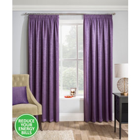 Enhanced Living Matrix Purple Grape 66 x 90 inch (168x229cm) Tape Top Thermal Noise reducing Dim Out Curtains
