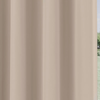 Enhanced Living Nightfall Plain Supersoft Natural Thermal Blockout (SINGLE) Eyelet Door Curtain - 66 x 84 inch (168 x 214cm)