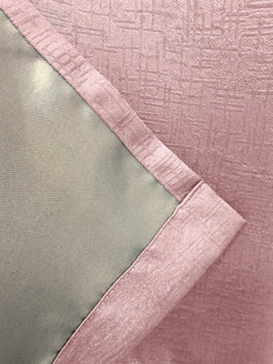 Enhanced Living Vogue Blush Pink 90 x 108 inch (229x274cm) Pair of Eyelet Thermal Noise reducing Dim Out Curtains
