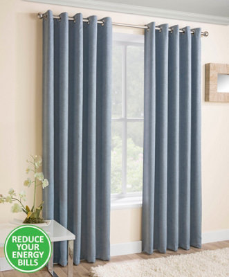 Tende Termiche Enhanced Living Vogue Con Occhielli - Verde, 117x137 Cm, Isolamento Acustico E Termico - 5