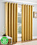 Enhanced Living Vogue Ochre 90 x 54 inch (229x137cm) Pair of Eyelet Thermal Noise reducing Dim Out Curtains