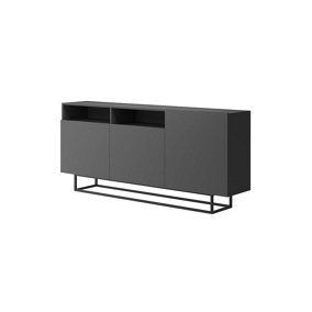 Enjoy Sideboard Cabinet in Graphite - Contemporary and Spacious Storage Unit for Dining or Living Room W1800mm x H800mm x D370mm