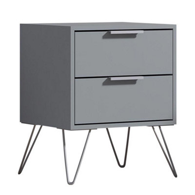 Enkel Matt Grey Bedside Cabinet | DIY at B&Q