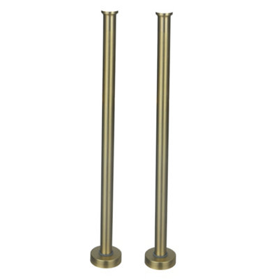 ENKI Antique Brass Traditional Modern Bathroom Durable Hard-Wearing Body Easy to Fit Bath Shower Mixer Tap Standpipes (H) 870mm