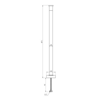 ENKI Antique Brass Traditional Modern Bathroom Durable Hard-Wearing Body Easy to Fit Bath Shower Mixer Tap Standpipes (H) 870mm