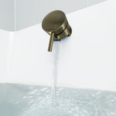 ENKI Antique Bronze Pop Up Freeflow Round Bath Filler with Overflow & Waste W47