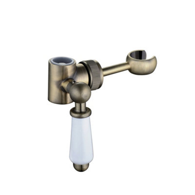 ENKI Antique Bronze Traditional Lever Solid Brass Rigid Shower Riser ...