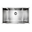 ENKI, Bali, KS001, Brushed Stainless Steel Rectangular Kitchen Sink, Undermount Topmount Fitting into Sink Unit, Large Sink Bowl,