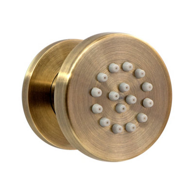 ENKI Body Massager Antique Bronze Round Rubber Nozzle Shower Jet