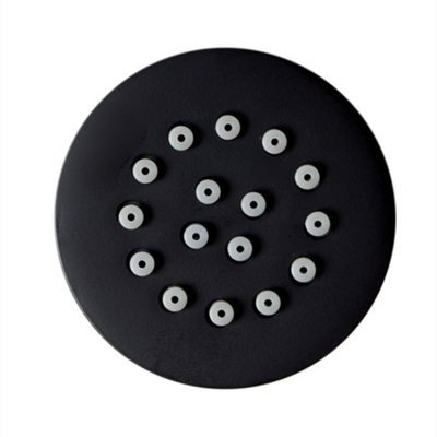 ENKI Body Massager Black Round Rubber Nozzle Shower Jet