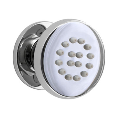 ENKI Body Massager Chrome Round Rubber Nozzle Shower Jet - 5