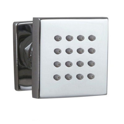ENKI Body Massager Chrome Square Rubber Nozzle Shower Jet - 5